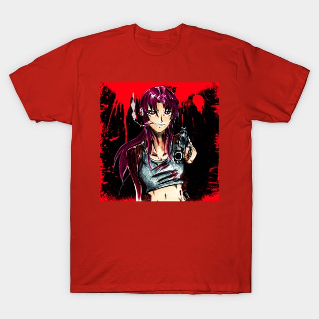 Revy the bounty hunter in black lagoon island T-Shirt by jorge_lebeau